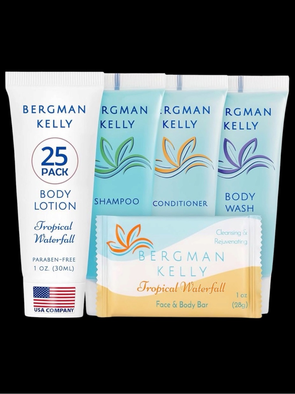 Tropical Waterfall Body Wash & Bath Set - Blue